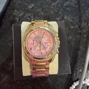 Michael Kors Women's Watch in Gold and Pink